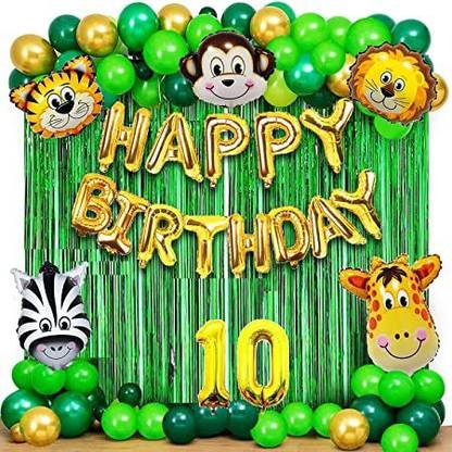 Shmaya 10th birthday jungle thme combo-pack of 60