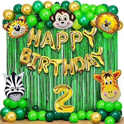 Shmaya 2nd birthday jungle thme combo-pack of 60