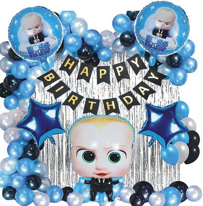 PARTY ADDA Boss Baby Birthday Decorations Kit for Birthday Party,Baby Shower for Kids