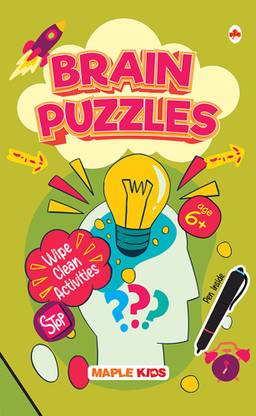 Brain Puzzles - Wipe Clean Activity Sheets for Kids