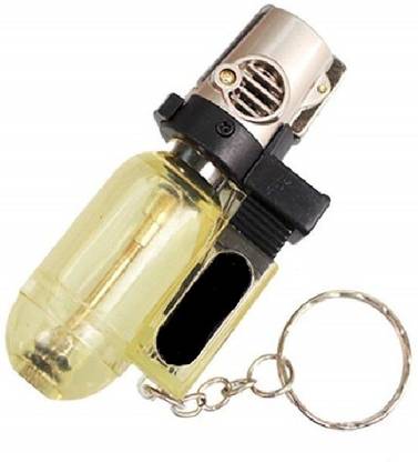 KMT02 Classic Refillable Windproof Cylindrical Shape Gas Lighters Transparent Pocket Lighter