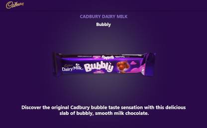 Cadbury Dairy Milk Bubbly (IMPORTED) Bars