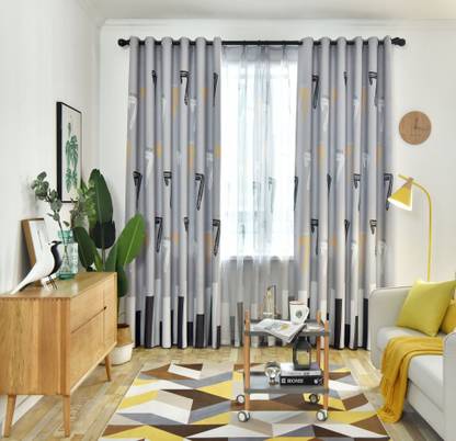 AAI 154 cm (5 ft) Window Polyester Room Darkening Curtain (Pack Of 2)