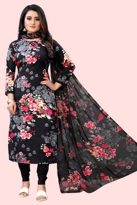 Crepe Floral Print Salwar Suit Material