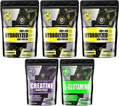 Coreblaze Nutrition Whey Protein Hydrolyzed With Creatine, L-Glutamine Combo