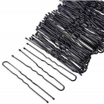 MANODHRUVA 100pcs Black Juda Pins, 6.5 cm Hair Pin
