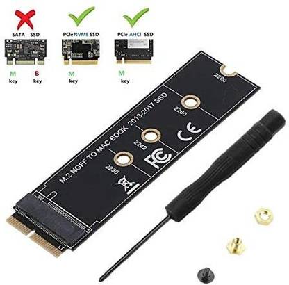 microware M.2 NVME SSD Convert Adapter Card for MacBook Air Pro Retina (Year 2013-2017) M.2 NVME SSD Convert Adapter Card Internal Optical Drive