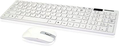 kaushal enterprise Ultra Thin Wireless Keyboard & Mouse Combo - White Bluetooth Standard Desktop Keyboard Compatible with Desktop, Laptop, Mac