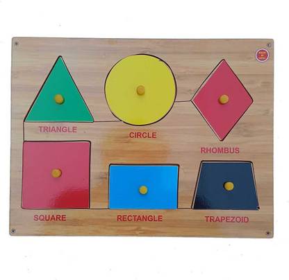 ROBOTO Wooden Shapes Puzzle Board with Picture for Kids (Pack of 1 Pc)