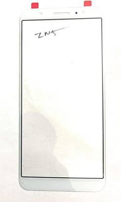 (HUKATO.COM) Haptic/Tactile touchscreen Mobile Display for Tecno In5 White Touch Screen Digitizer Front Glass Pda Without LCD Display