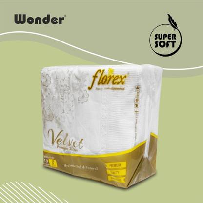 Wonder Velvet 45 Plain Tissue Paper 2 Ply 45 sheets Tissue Papers Napkin Pack of 2