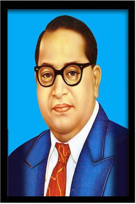 surmul Ambedkar Photo Frame Indian Freedom Fighter Dr. B. R. Ambedkar Canvas 18 inch x 12 inch Painting
