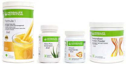 Herbalife Nutrition Formula 1 Shake Mango Flavor+Aloe Plus Tablet+ Protein Powder+ Afresh Peach Protein Shake