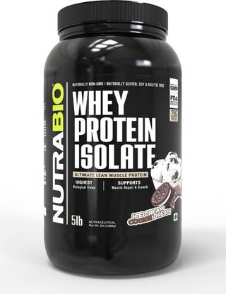 NUTRABIO 100% Whey Protein Isolate Ice Cream Cookie Dream_5Lb Whey Protein