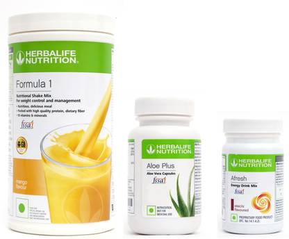Herbalife Nutrition Formula 1 Shake Mango Flavor With Aloe Plus And Afresh Elaichi Flavor Protein Shake