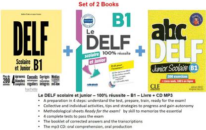 Delf B1 Scolaire Et Junior+ABC DELF B1+Le DELF Scolaire Et Junior 100% Réussite B1 (Cle+Didier+Hachette)