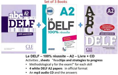 ABC DELF Niveau A2 A2+ABC Delf-A2 Entrainement En Ligne+Le Delf–100% Réussite A2 (Cle+Didier+Hachette)