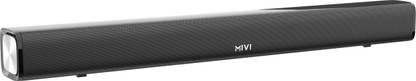Mivi Fort S60 with 2 in-built subwoofers, Made in India 60 W Bluetooth Soundbar  (Black, 2.2 Channel) at Rs. 2499