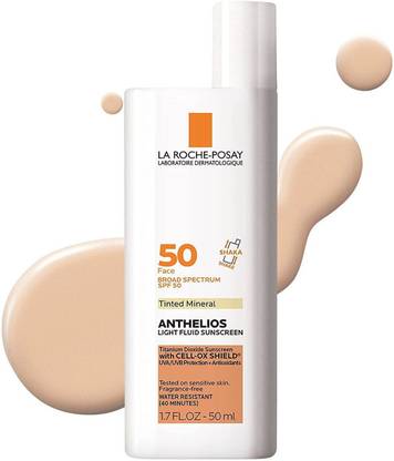 LA ROCHE-POSAY Sunscreen - SPF 50 Anthelios Light Fluid Tinted Mineral Water Resistant 1.7 oz