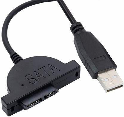 AlexVyan USB 2.0 to 13Pin Slimline SATA Laptop CD/DVD ROM Optical Drive Adapter USB Adapter