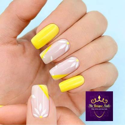 The Unique Artificial nails yellow