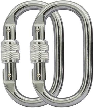 Sahas Heavy Duty Locking Carabiner 23 kN for Rigging, Ropes, Hammock (Pack of 2) Locking Carabiner