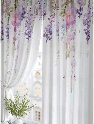 FDV 154 cm (5 ft) Polyester Room Darkening Window Curtain (Pack Of 2)