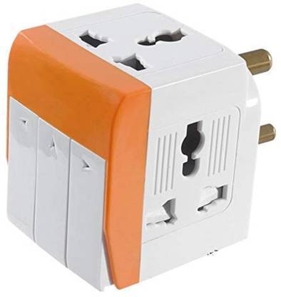SGMSC 3 in 1 Universal Travel Adapter Multi Plug with Individual Switch Extension Cord Three Pin Plug