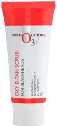 O3+ Oxy D-Tan Face Scrub for Blackheads & Tan Removal for Glowing Skin, White