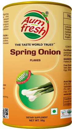 Aum Fresh Spring Onion Flakes - 100% Pure & Natural, 50 gm
