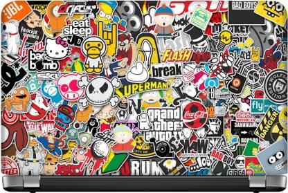 OggyBaba Sticker Boambing Premium Quality Vinyl Laptop Skin Vinyl Reusable Laptop Skin Compatible for 15.6 inch