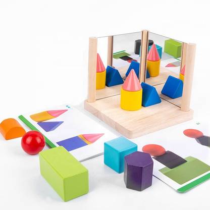 Biblubox Stacking Blocks Mirror Imaging Playset Educational Toy Game