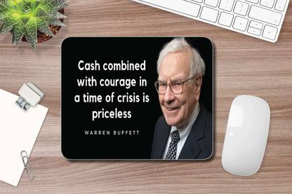 BALDAU PRINTS Warren-Buffett Mouse Pads for PC / Laptop (Non-Slip Rubber Base, ) MO-19 Non Slip Base Mousepad