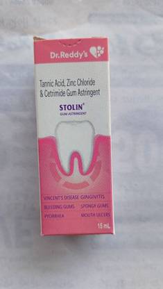 STOLIN FOR USE GUM ASTRINGENT IN MOUTH ULCERS, BLEEDING GUMS TO 15ML, (4PCS.) - PINK.