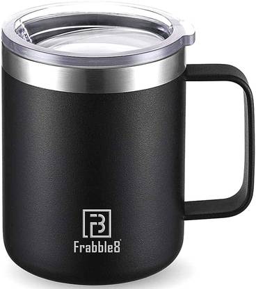 Frabble8 Dazz Double Wall Insulated Stainless Steel Tea Coffee Flask Cup || Thermos Tumbler with Lid and Handle Hot and Cold Stainless Steel Coffee Mug