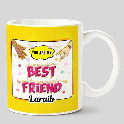 HUPPME You Are My Best Friend Laraib White Ceramic Coffee Mug