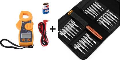 SG Flash Digital Clamp Multimeter Pocket Digital Multi Tester with Tool Kit Digital Multimeter