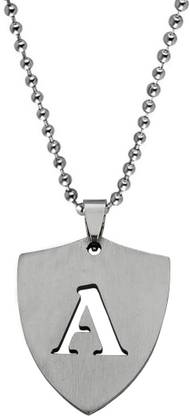 M Men Style English Alphabet Initial Charms Letter Initial A Alphabet Letters Script Name Sterling Silver Stainless Steel Pendant