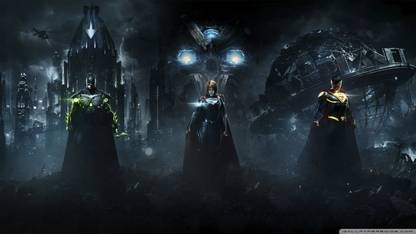 injustice 2 superman supergirl batman wallpaper on LARGE PRINT 36X24 INCHES Photographic Paper