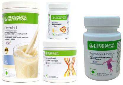 Herbalife Nutrition Formula 1 Shake Kulfi-+Protein Powder-200+Afresh- lemon+ Women ChoiceTablet Protein Shake