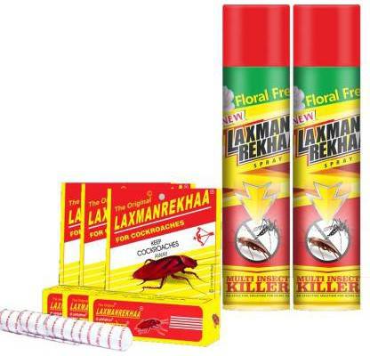 Laxman Rekha Multi Insect Spray Each 200ml With Chalk Each 10gm Fresh