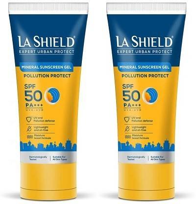 La Shield Sunscreen - SPF 50 PA+++ Pollution Protect Mineral Sunscreen ...