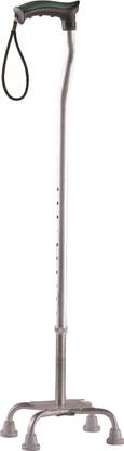TYNOR Walking Stick Quadripod, Silver, Universal Size, 1 Unit Supporter
