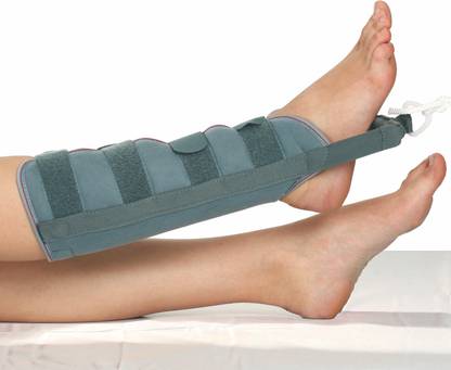 TYNOR Leg Traction Brace, Grey, Small, 1 Set Supporter