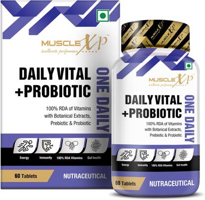 MuscleXP Daily Vital + Probiotic One Daily, 100% RDA Of Vitamins With Botanical Extracts