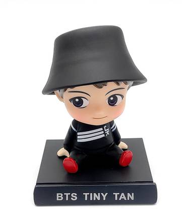 gtrp Tiny Tan Bobble Head Action Figure with Mobile Holder for Car Dashboard