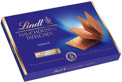 LINDT Hauchdünne Täfelchen Vollmilch 125g Bars