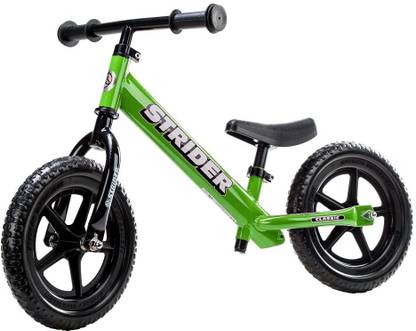 STRIDER Green - 12 Classic Balance Bike, Ages 18 Months to 3 Years (ST-M4GN-Classic) 10 T (inch) Road Cycle