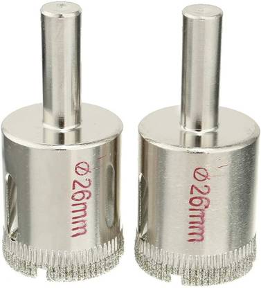 uptoak 2PCS 26mm Diamond Coated Hole Saw Drill Bits for Glass Ceramic