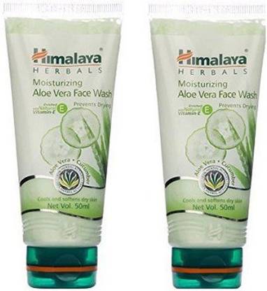 HIMALAYA Herbals moisturizing Aloe Vera  Cream, 50ml (Pack of 2) Face Wash